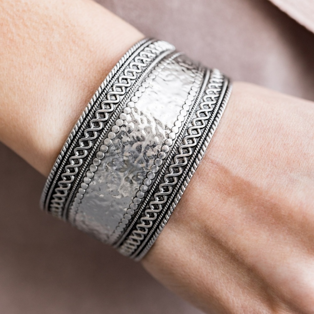 Silver cuff bracelet